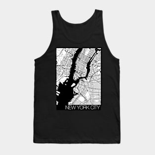 New York city map - black and white Tank Top